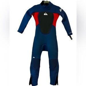 NWOT Quicksilver Prologue 3:2 Full-Body Wetsuit in Navy, Black & Red Size 2B